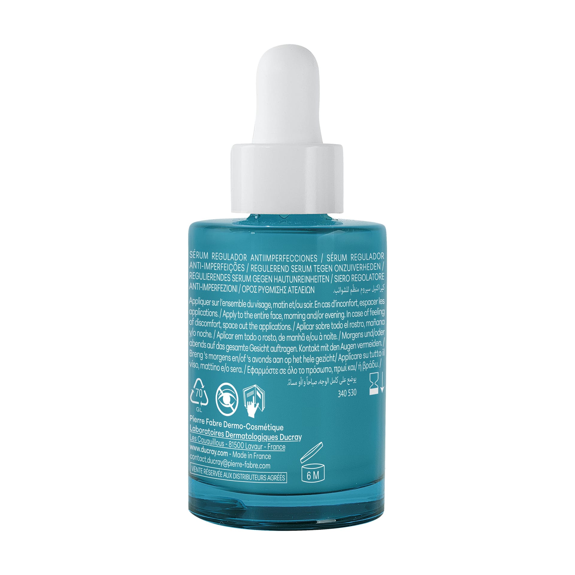 Ducray Keracnyl Regulating Serum Разглаживающая сыворотка для проблемной кожи, склонной к акне, 30 мл - фото 2