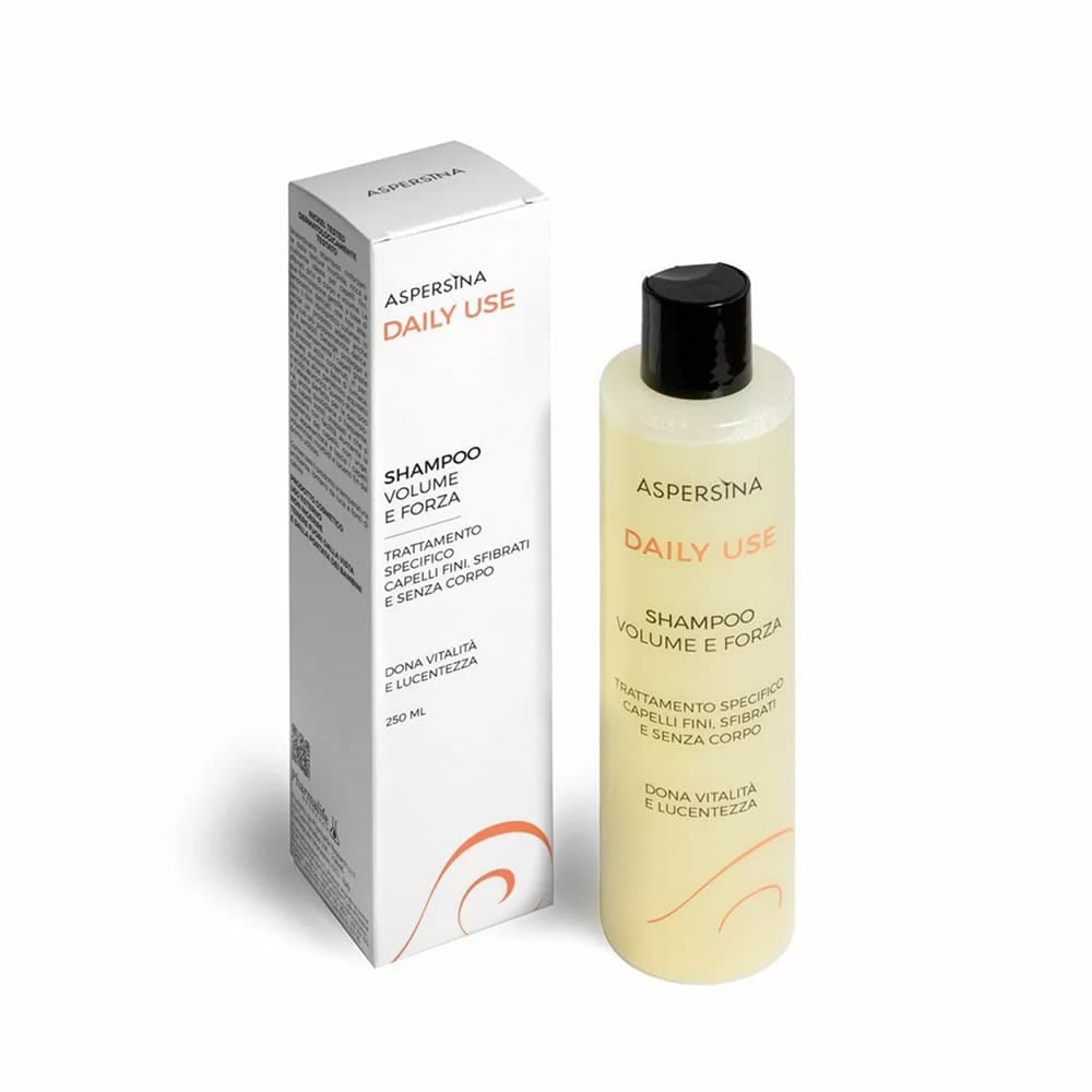 Pharmalife Research Aspersina Daily Use Shampoo Volume E Forza Шампунь для ежедневного применения, для создания объема, для тонких и ломких волос с муцином улитки, кератином и гиалуроновой кислотой