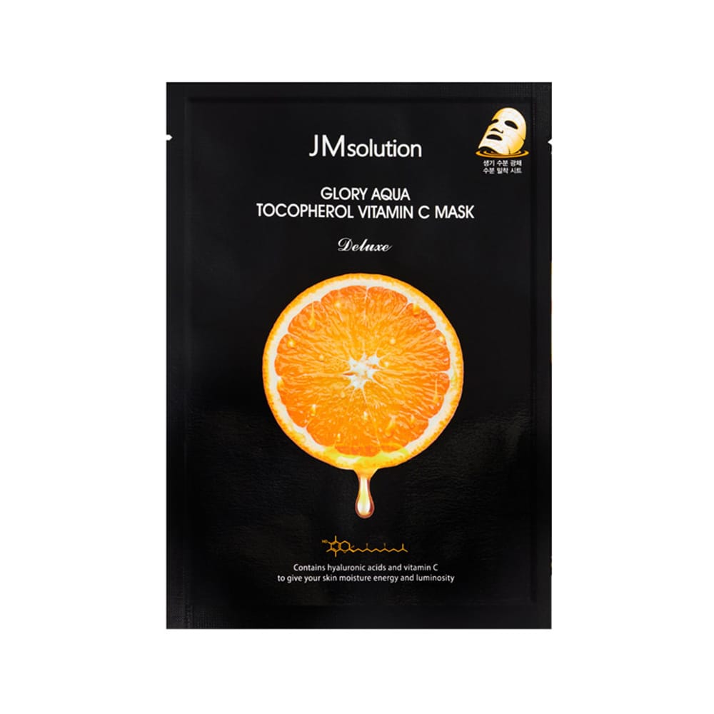 Увлажняющая и придающая сияние тканевая маска для лица Glory Aqua Tocopherol Vitamin C Mask Deluxe