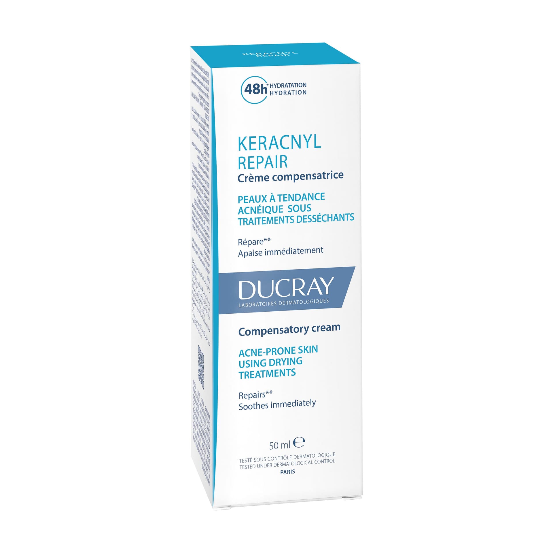 Ducray Keracnyl Repair Компенсирующий крем для проблемной кожи, склонной к акне, 50 мл - фото 3