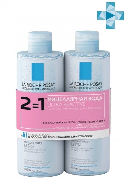 Набор La Roche-Posay из 2 Мицеллярных вод для чувствительной и склонной к алергии кожи Ultra, 2х400 мл