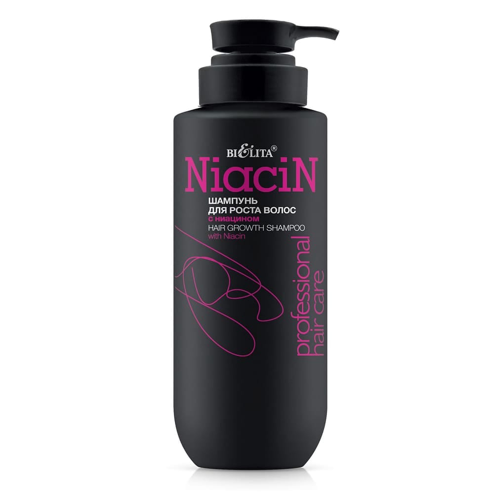 Niacin Шампунь для роста волос с ниацином Professional HAIR CARE, 500 мл.