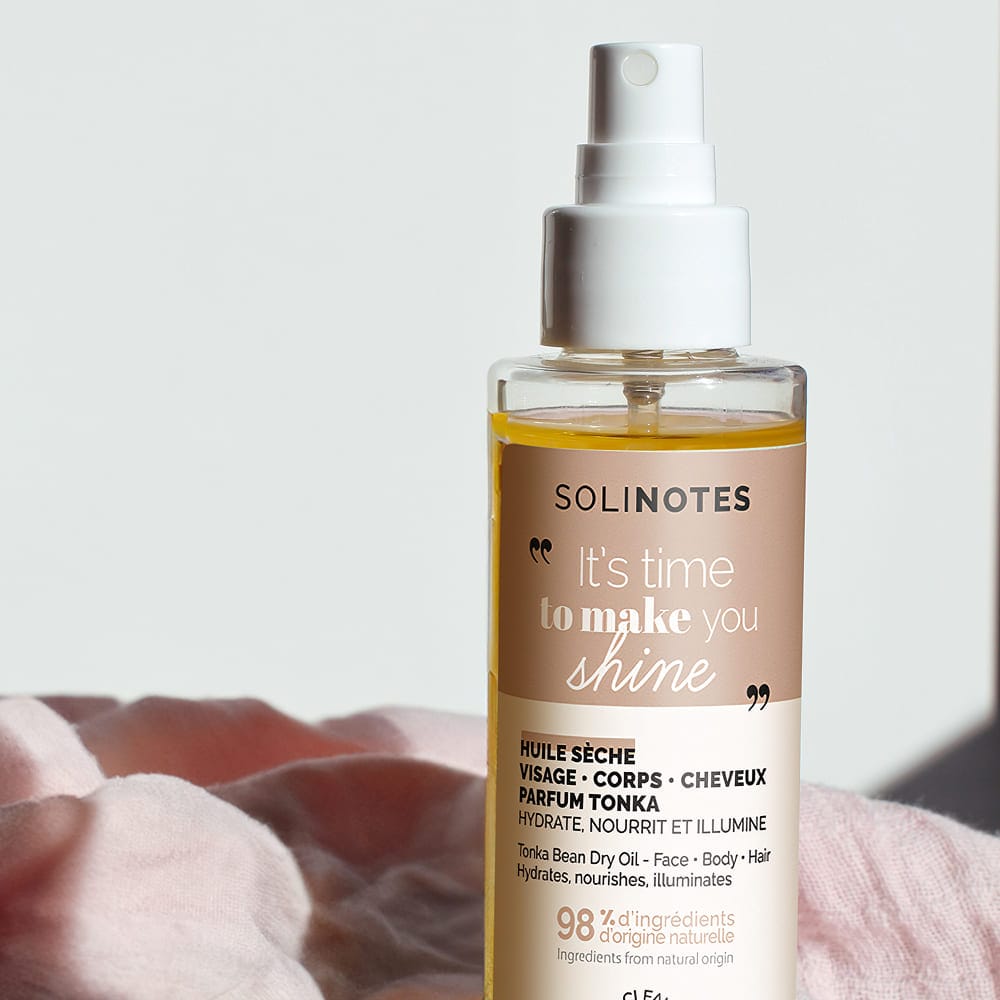 Сухое масло для лица, тела и волос с ароматом бобов тонка Solinotes Tonka Bean Dry Oil, 100 мл - фото 4