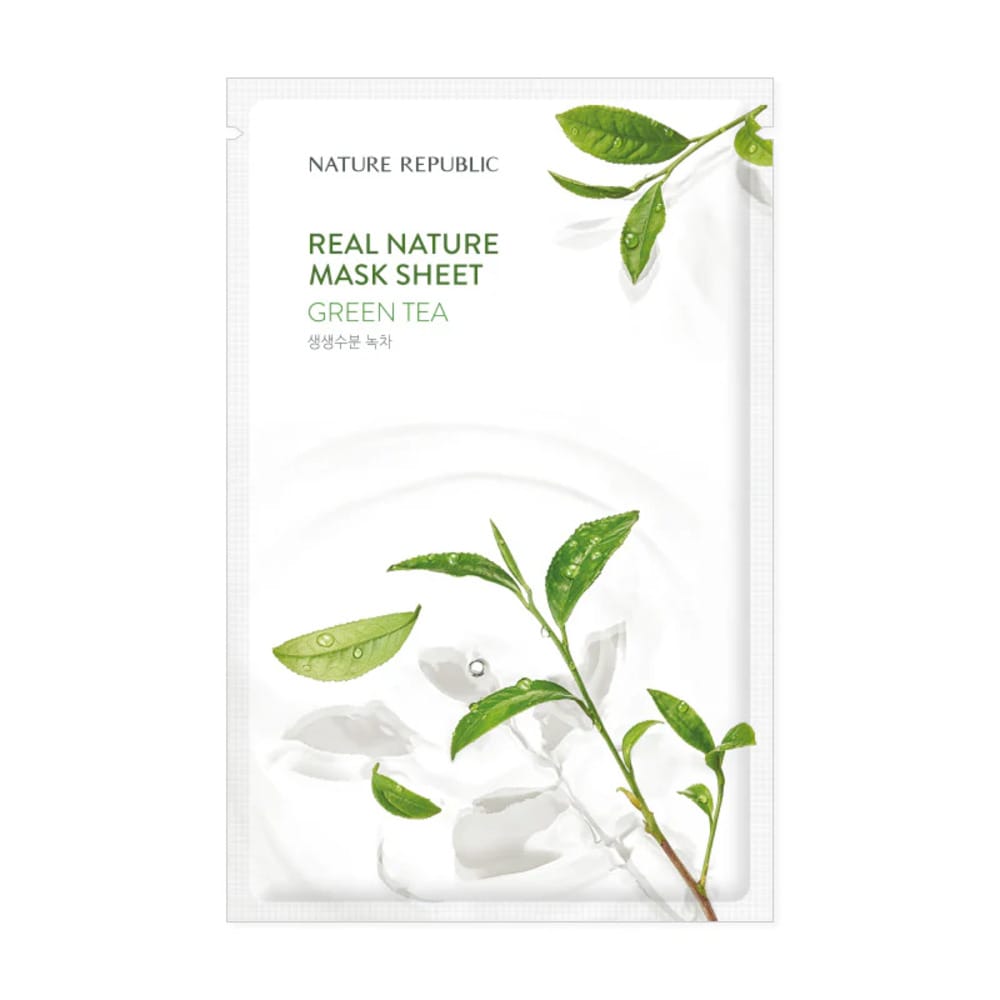 Увлажняющая тканевая маска для лица Real Nature Mask Sheet Green Tea, 23 мл